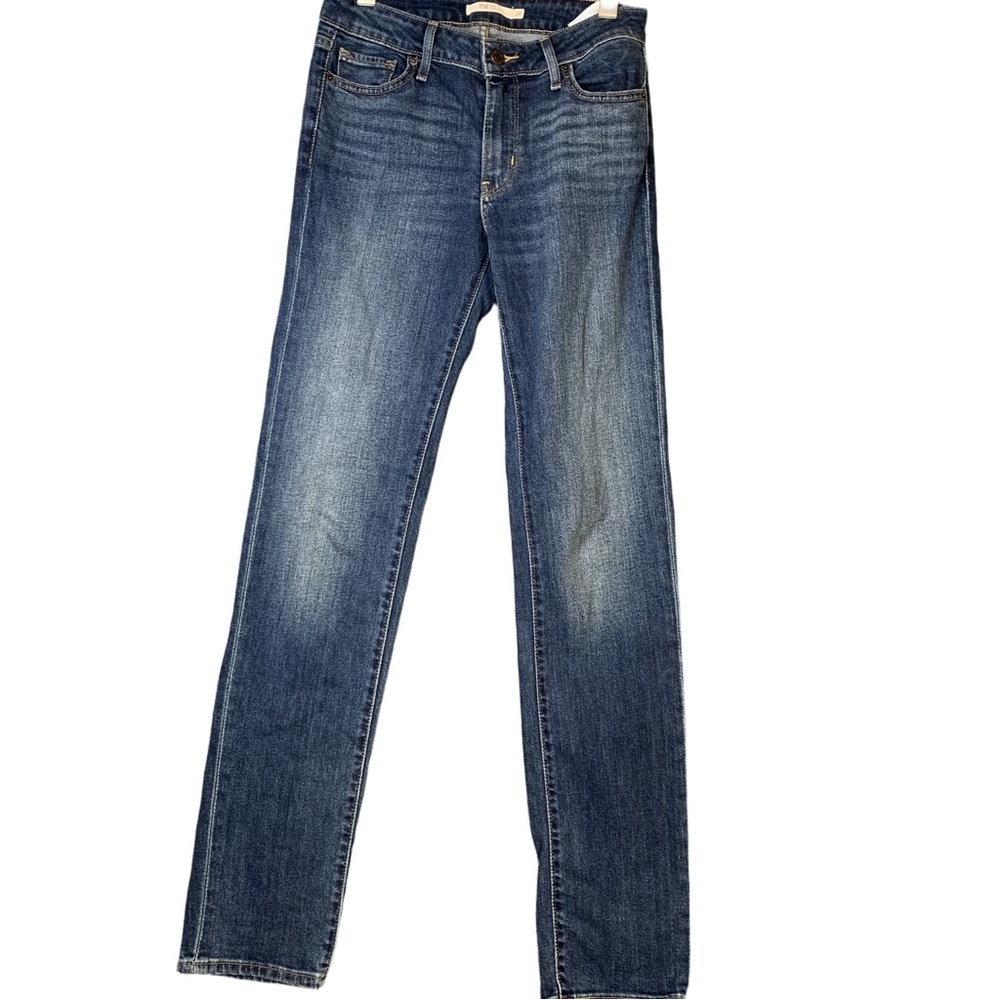 Levi’s 712 Slim Size 26 Dark Wash Jeans Mid Rise 31 1/2” Inseam Tall Boot Jeans